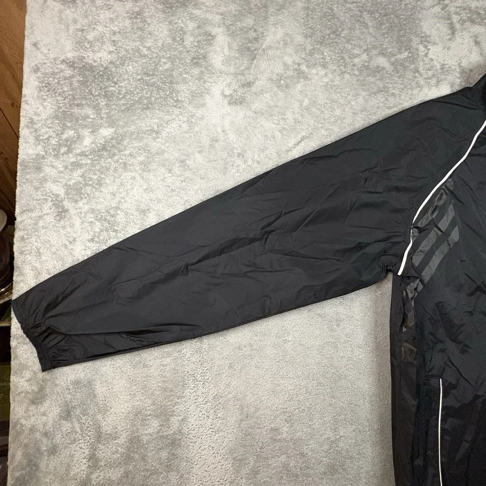 Adidas Golf Men's XXL Black ClimaProof Packable Rain Jacket Full Zip Windbreaker